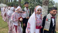 Hope in Gaza as 300 couples get married at one time