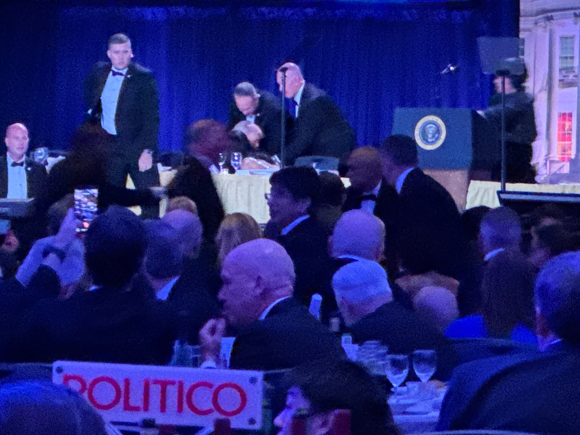 Trump live: US president safe after shots fired near correspondents’ dinner