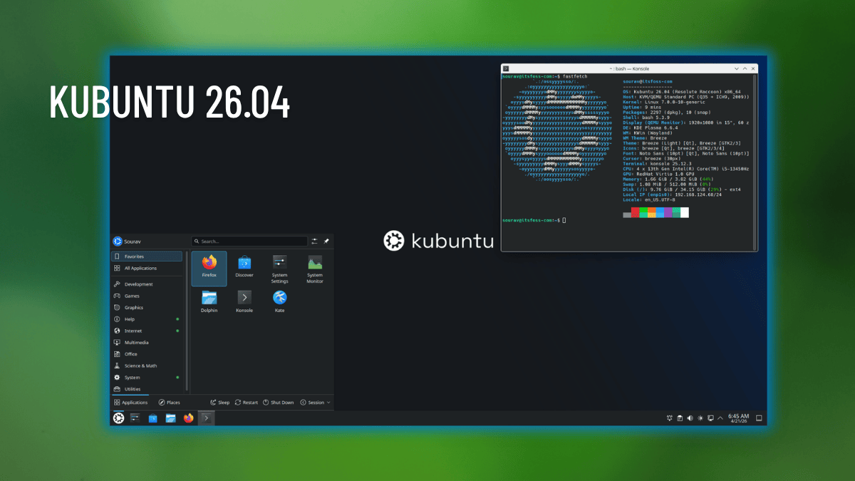 Kubuntu 26.04 LTS Drops X11 Support and Goes All in On Wayland