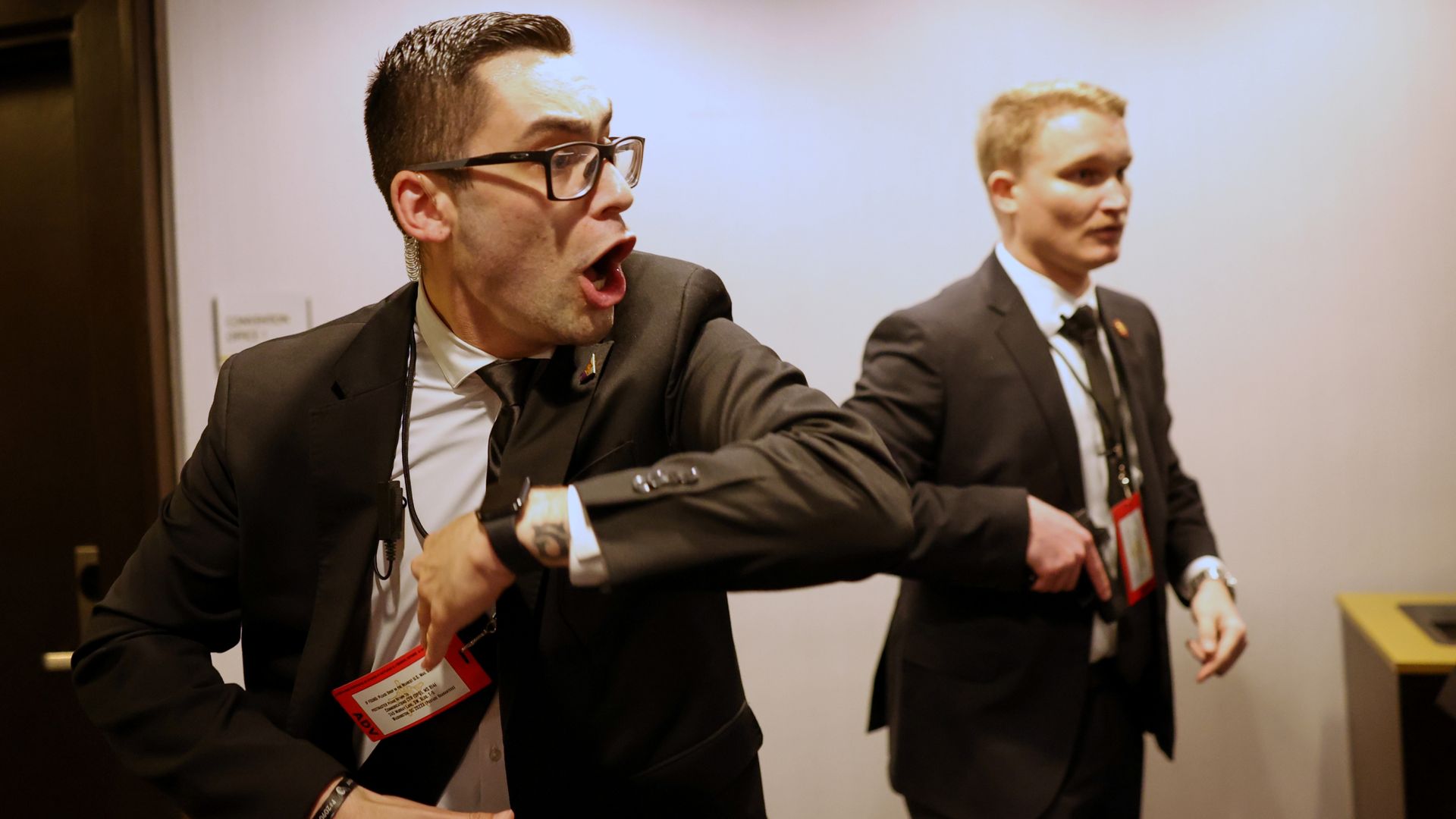 In pictures: Panic in the ballroom during shooting