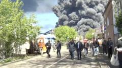 Third Ukrainian strike hits Russian oil refinery and prompts evacuations
