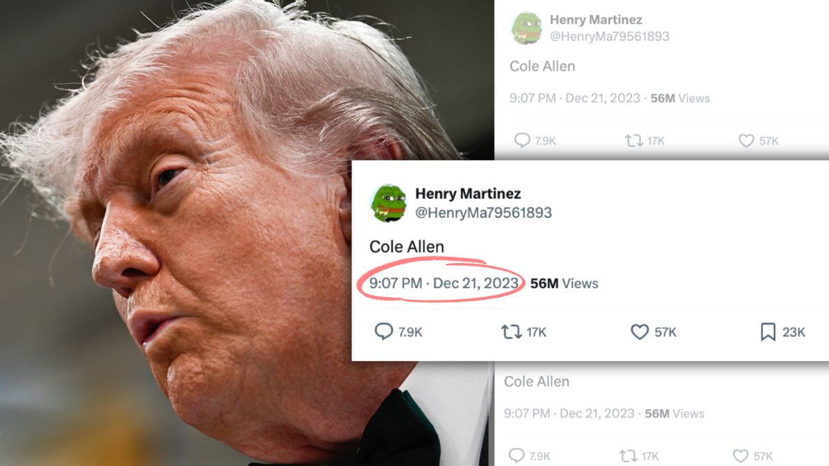 Real 2023 X post with name ‘Cole Allen’ circulates after White House correspondents’ dinner shooting