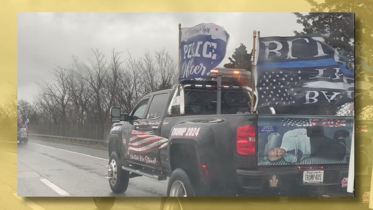 Trump once posted video with image depicting Biden bound in truck