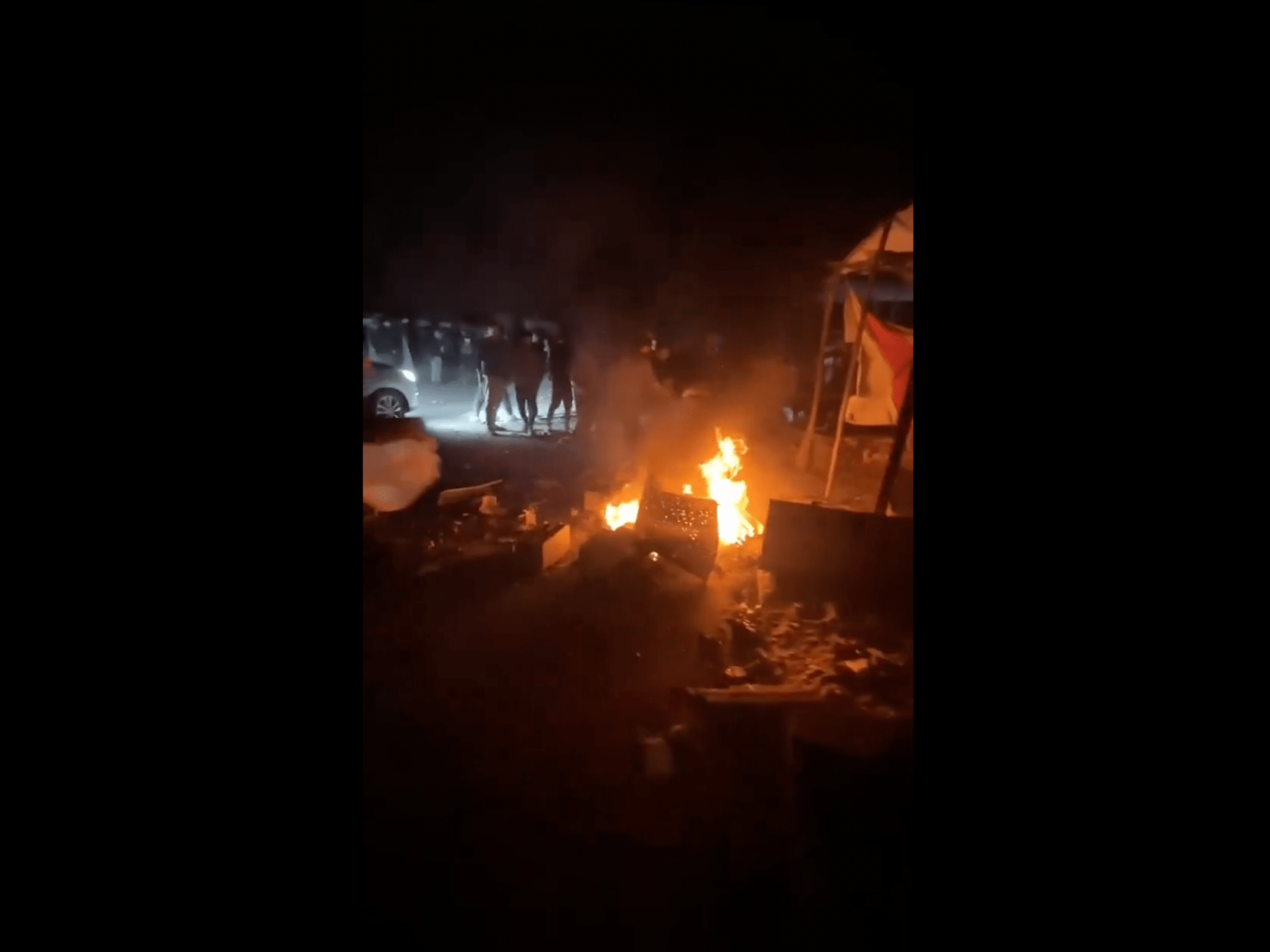 Israeli strike sparks fire in northern Gaza City