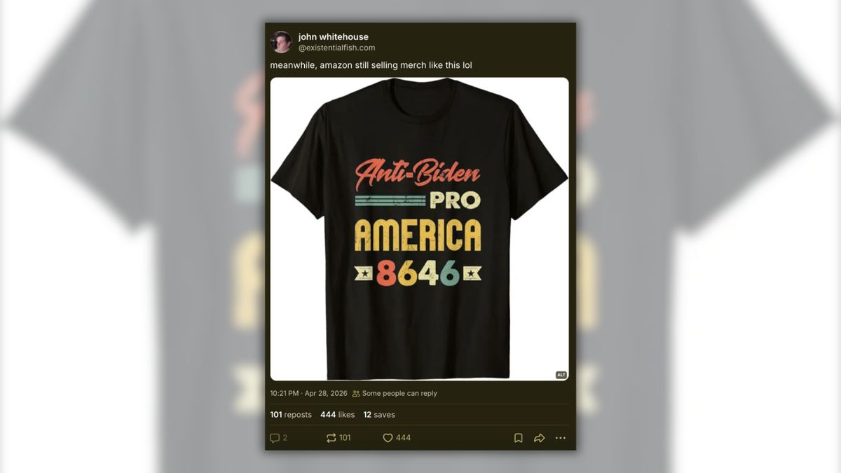 Did Republicans sell ’86 46′ merch when Biden was in office? We investigated