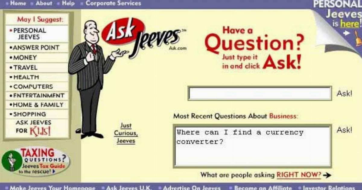 ChatGPT’s more civilised grandad Ask Jeeves shuts down forever
