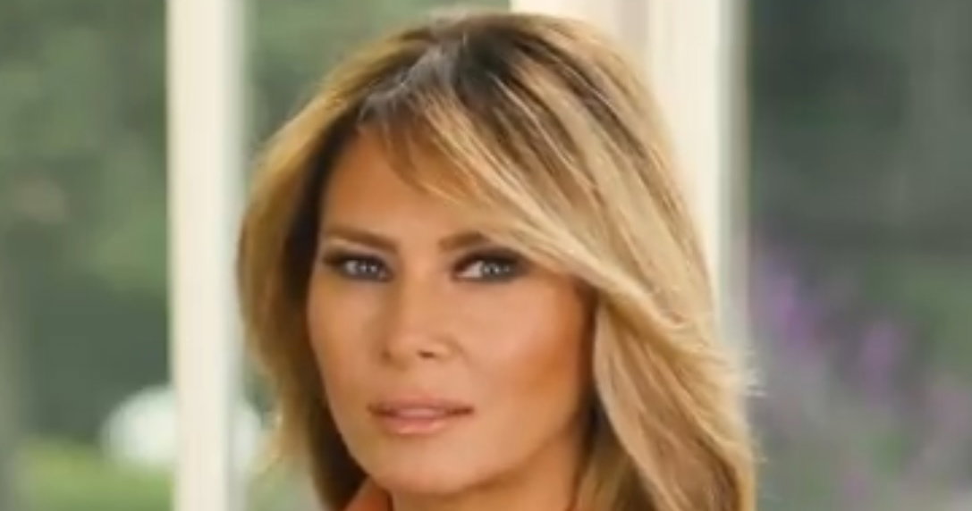 White House crowd laughs after Melania praises her husband’s “empathy”
