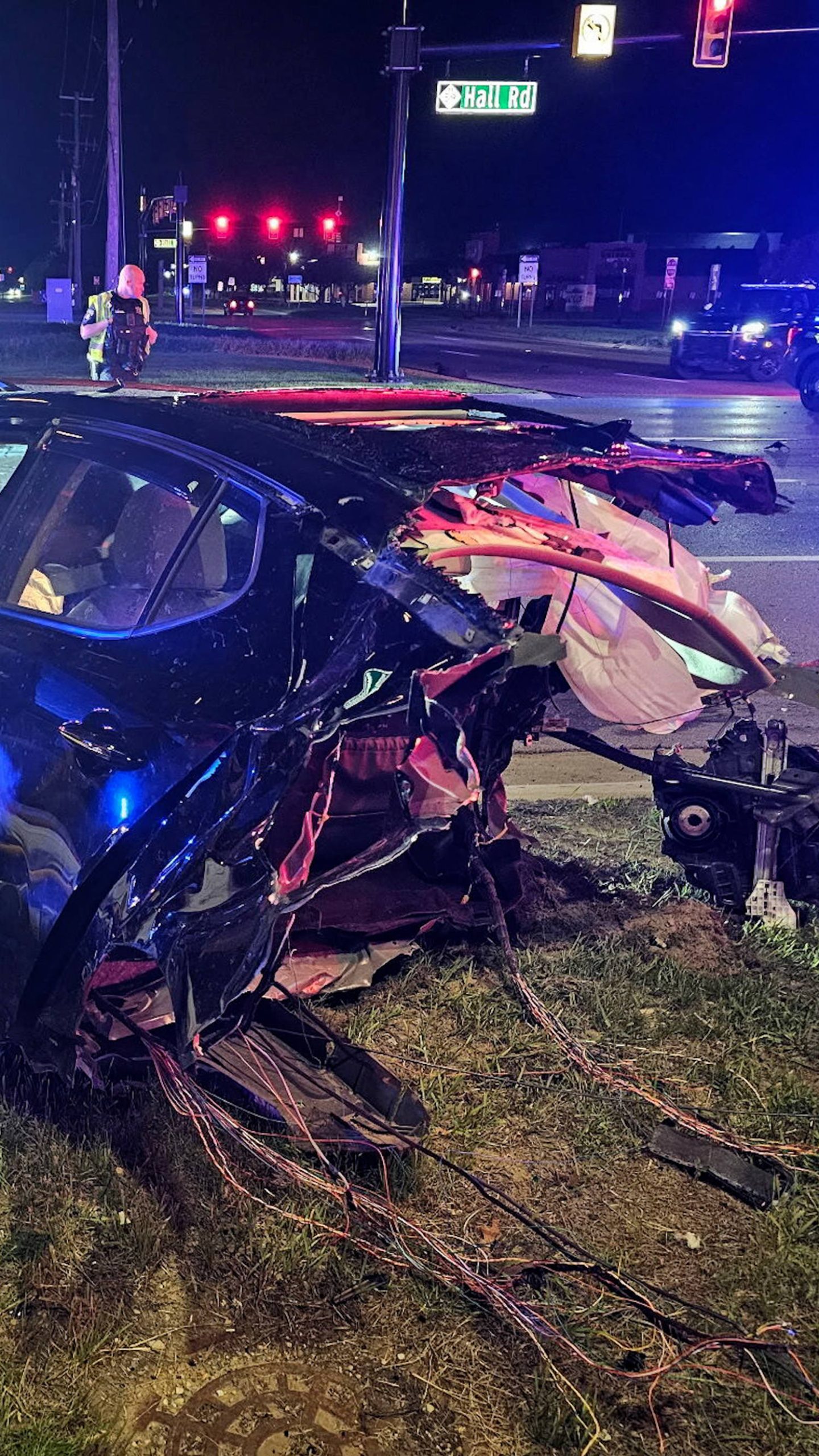 Woman survives car being cut in half
