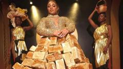 Bread dresses and gowns inspired by cathedrals at Nigeria fashion spectacle