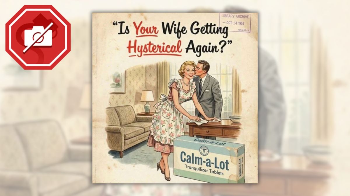 Is vintage ad for ‘Calm-a-Lot’ tranquilizer tablets real? There’s no proof it existed