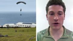 Watch: Soldier on parachuting to remote island to bring Hantavirus aid