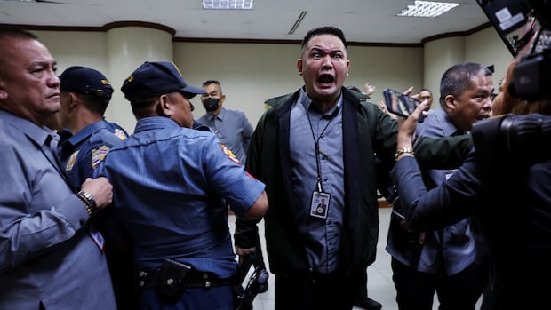Gunshots in Philippine Senate as politician wanted by ICC urges people to mobilize