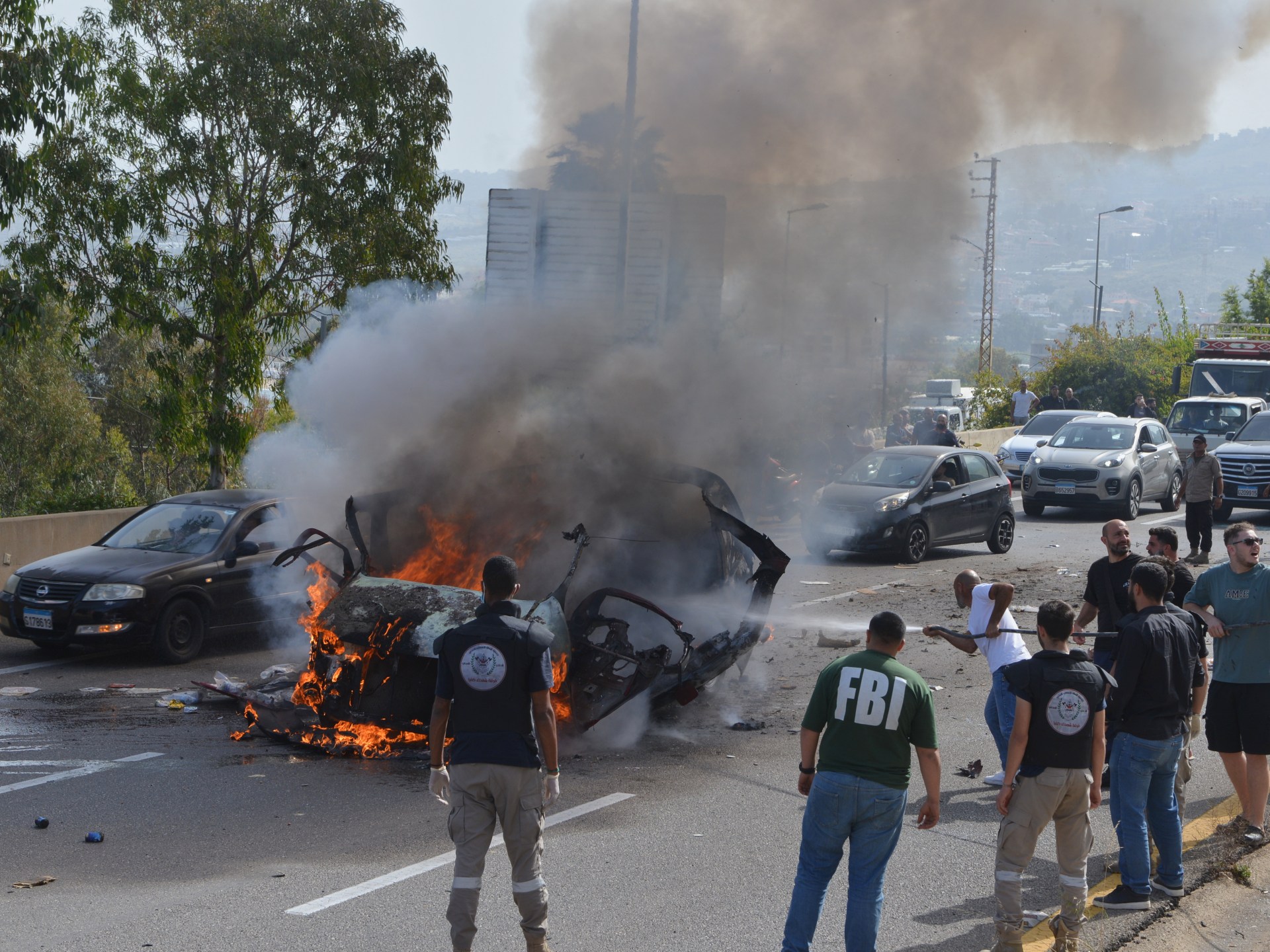 12 killed by a series of Israeli strikes on cars in Lebanon