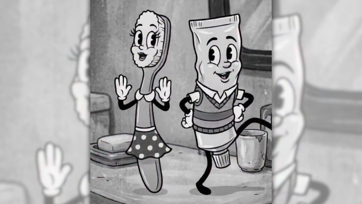 Alleged vintage TV ad shows toothpaste tube squirting into toothbrush’s mouth. Is it real?