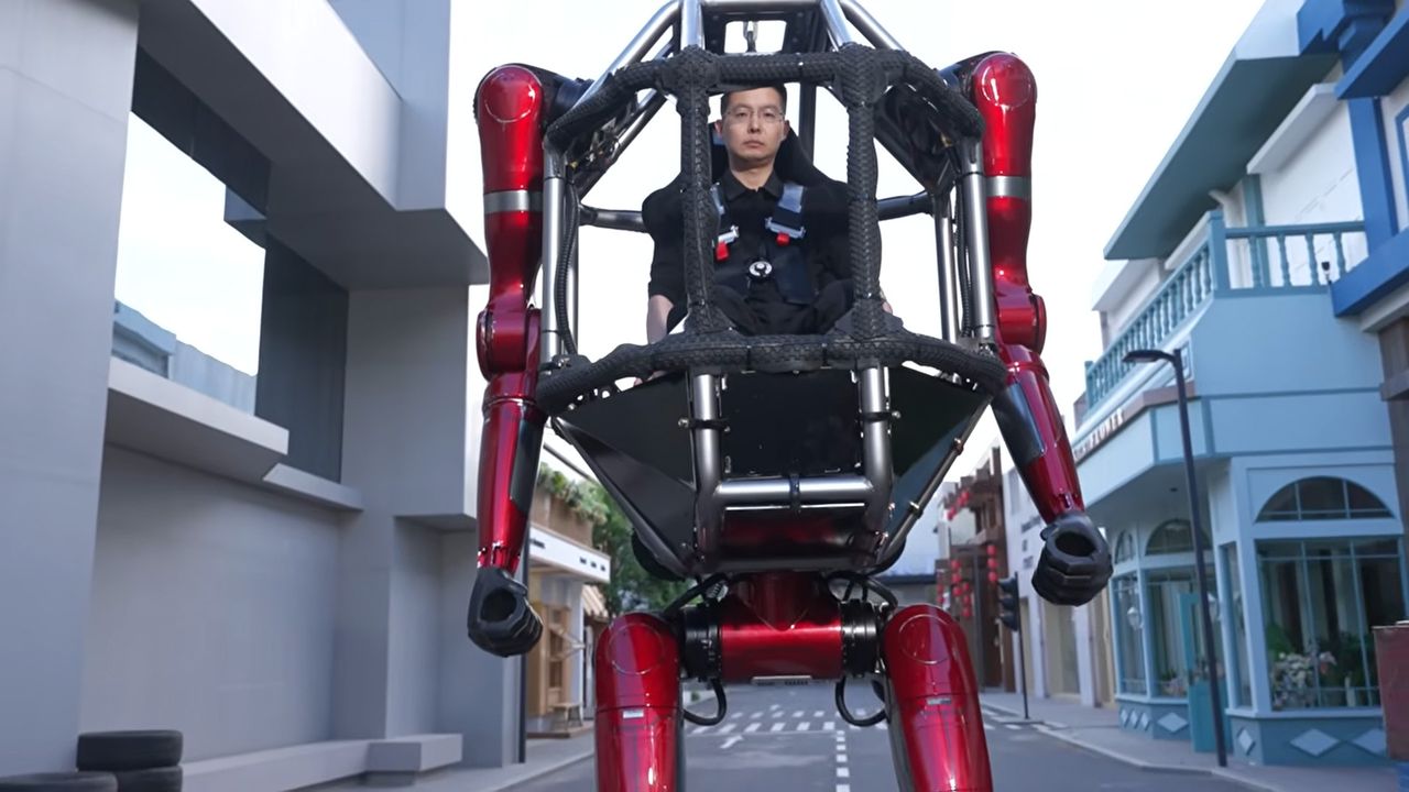 China’s real-life ‘transformer’ mech is a giant humanoid robot that can switch from bounding on 4 legs to walking on 2