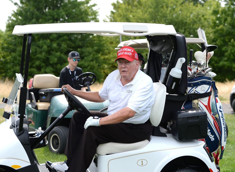 Trump’s golf schedule hurled in his face as he claims he’s too busy for his son’s wedding