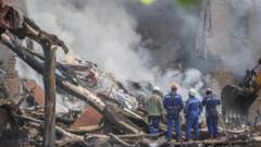 Large-scale Russian attack on Ukraine leaves four dead and dozens injured