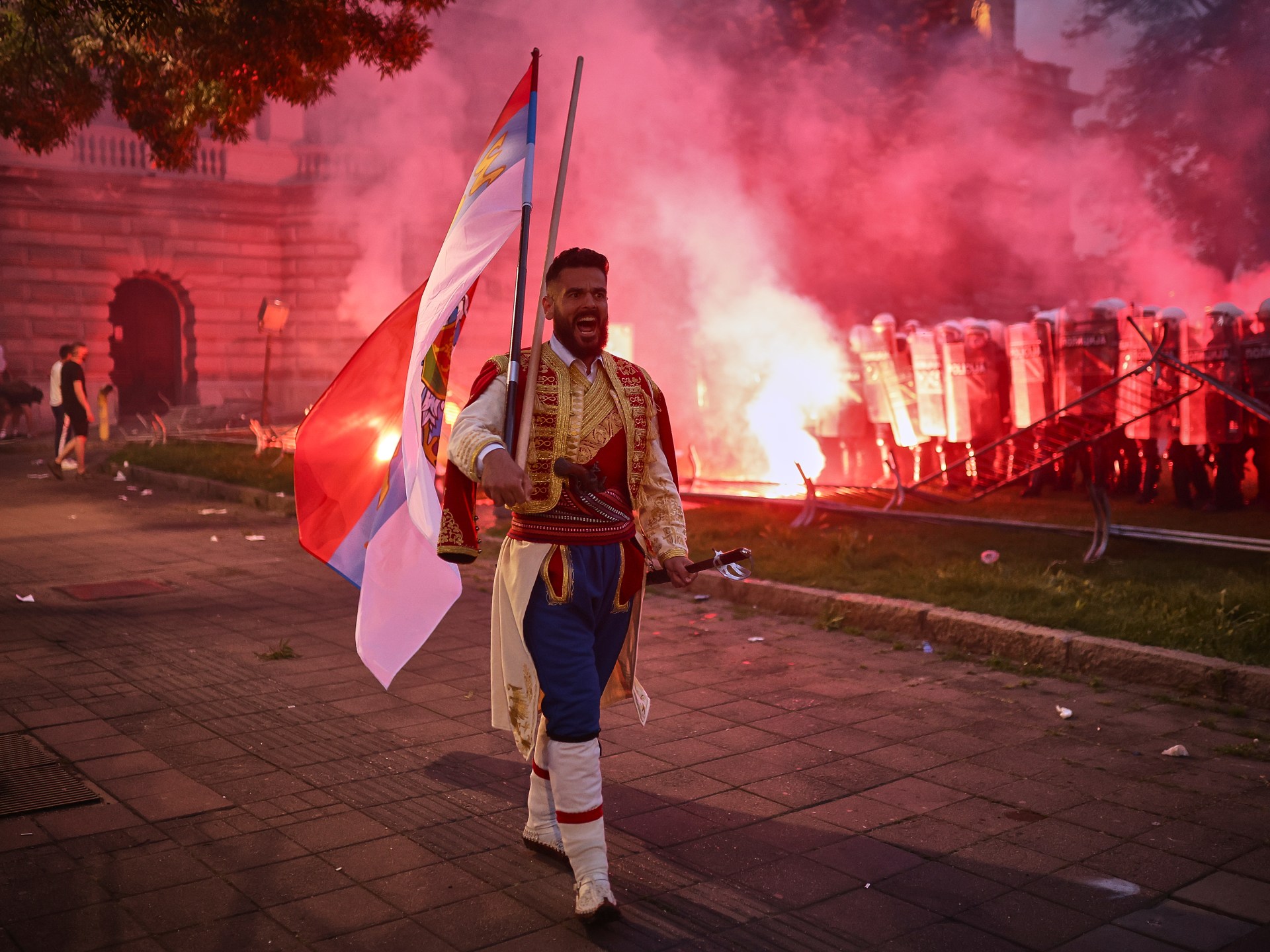 Clashes in Belgrade as student-led protests demand elections