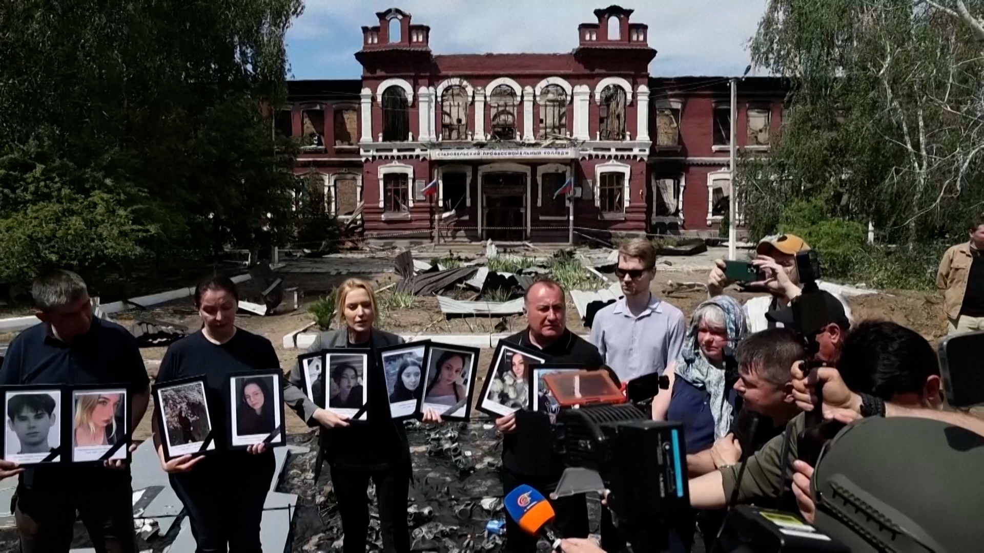 Russia invites media to view deadly strike on college in Luhansk