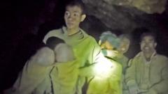 Watch: Moment rescuers find five people trapped in Laos cave