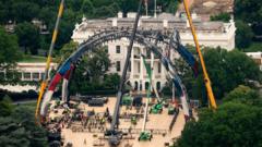 Watch: UFC arena construction begins at White House ahead of fight