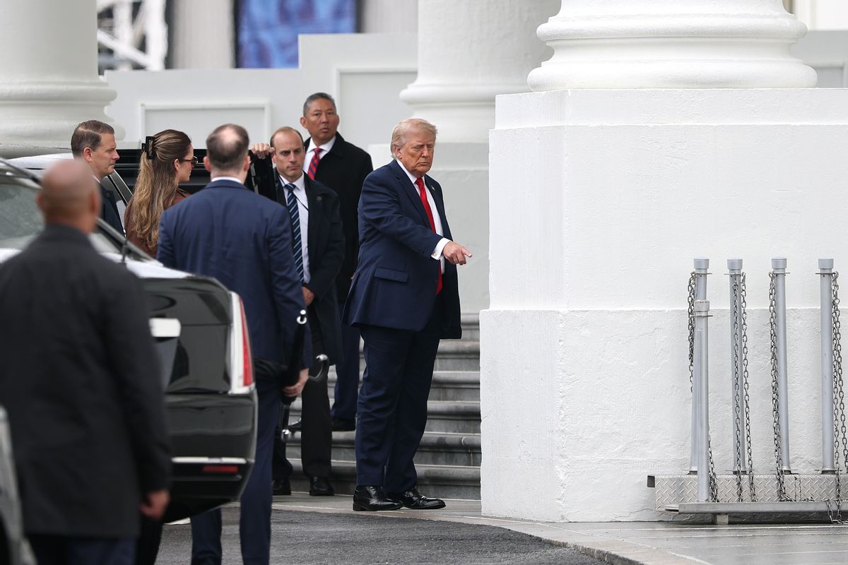 Does video show Trump pooping himself while staring at White House columns? There’s no proof