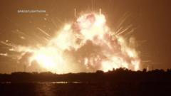 Exploding rocket casts doubts over Nasa’s Moon plans