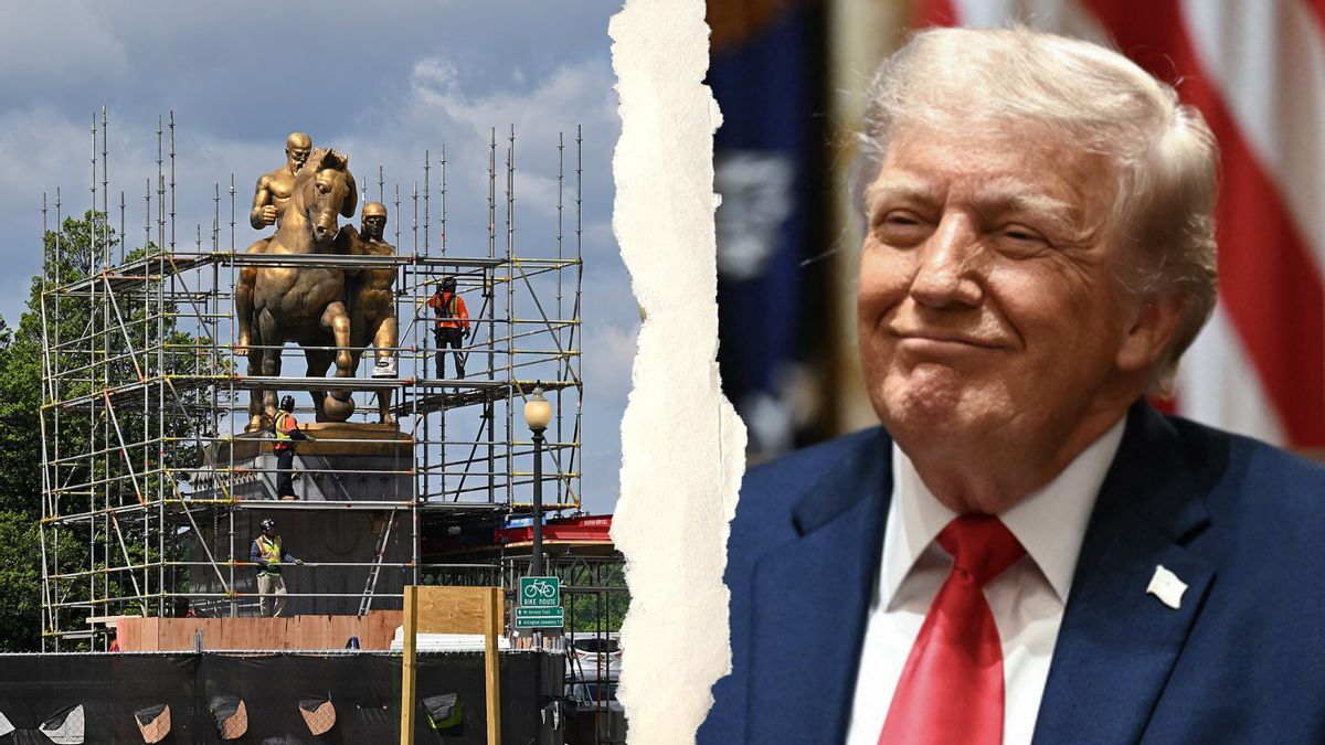 Is Trump spending millions in taxpayer funds to cover horse statues in gold?