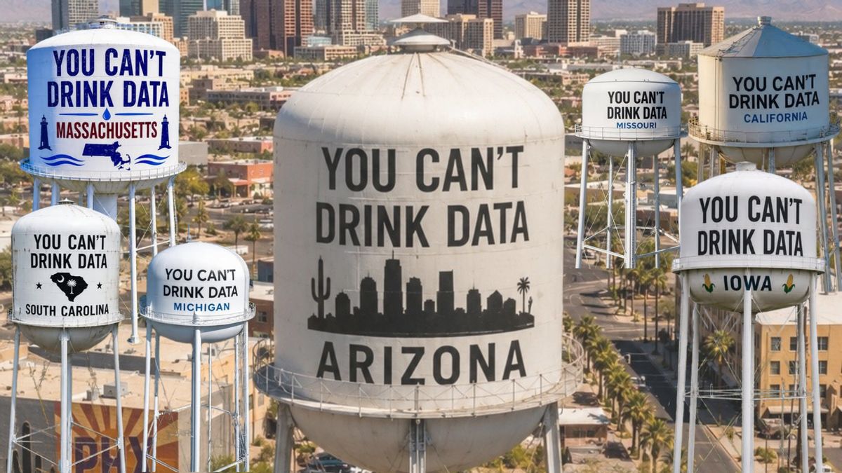 Images allegedly show water towers across US with anti-data center messaging. Are they real?
