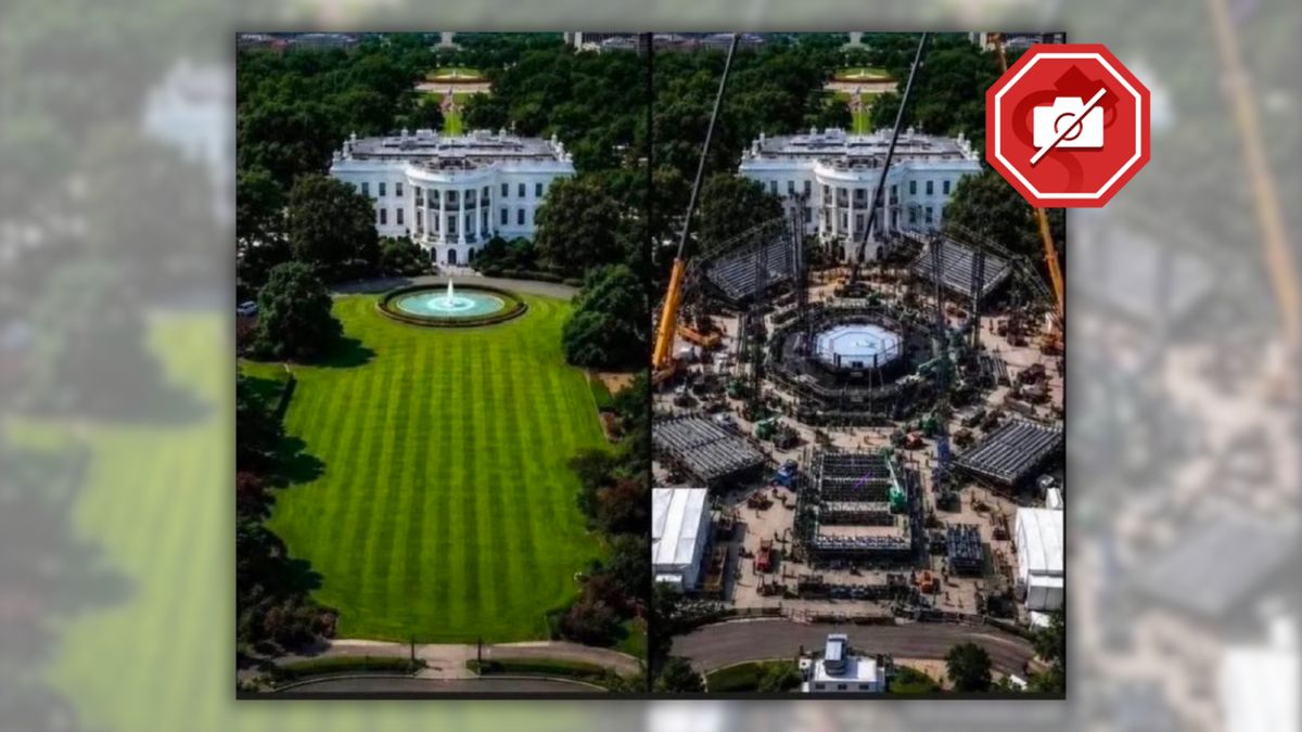 Don’t fall for fake images of White House before and after UFC arena construction