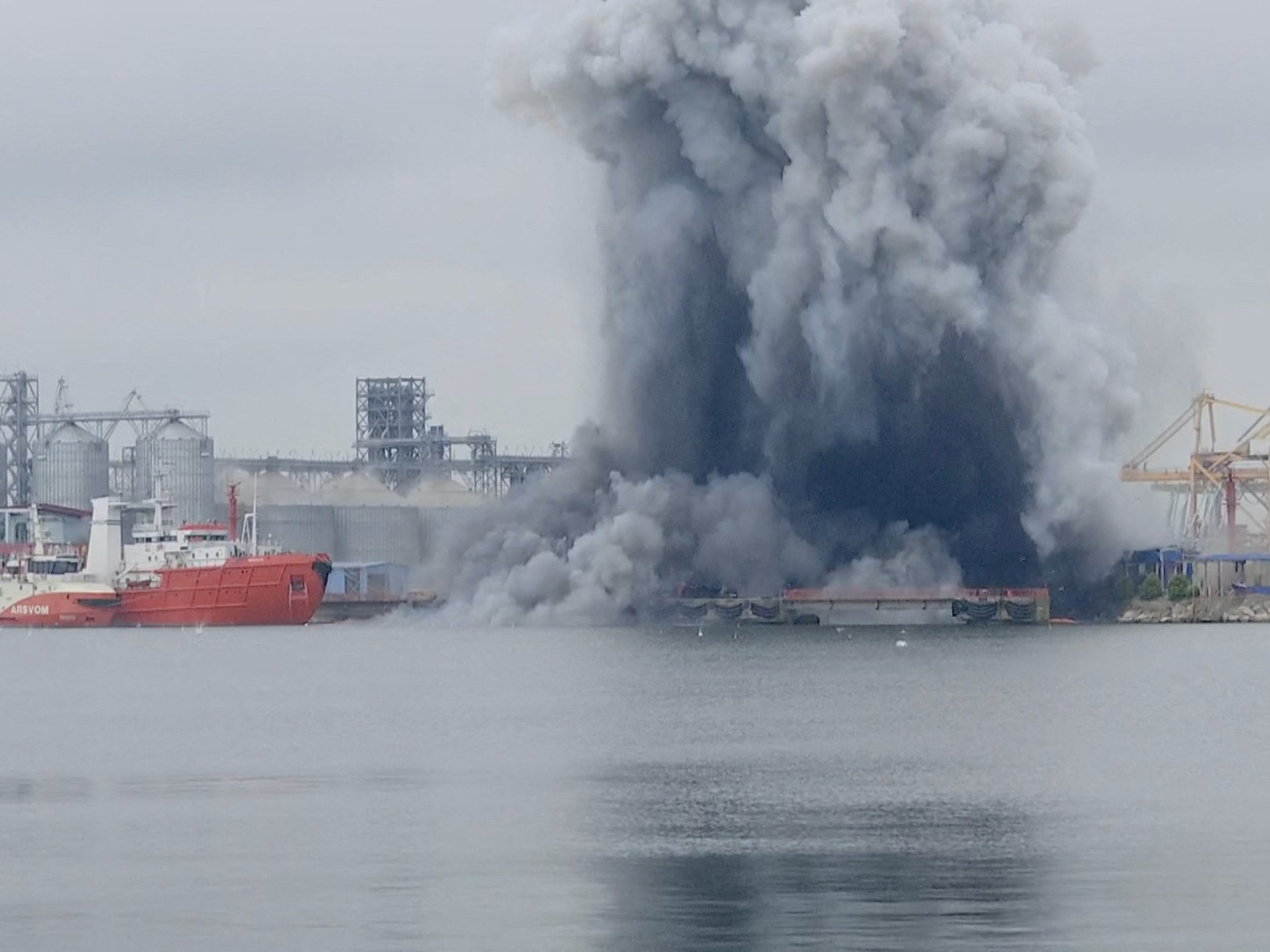 Ukrainian marine drone explodes at Romanian port