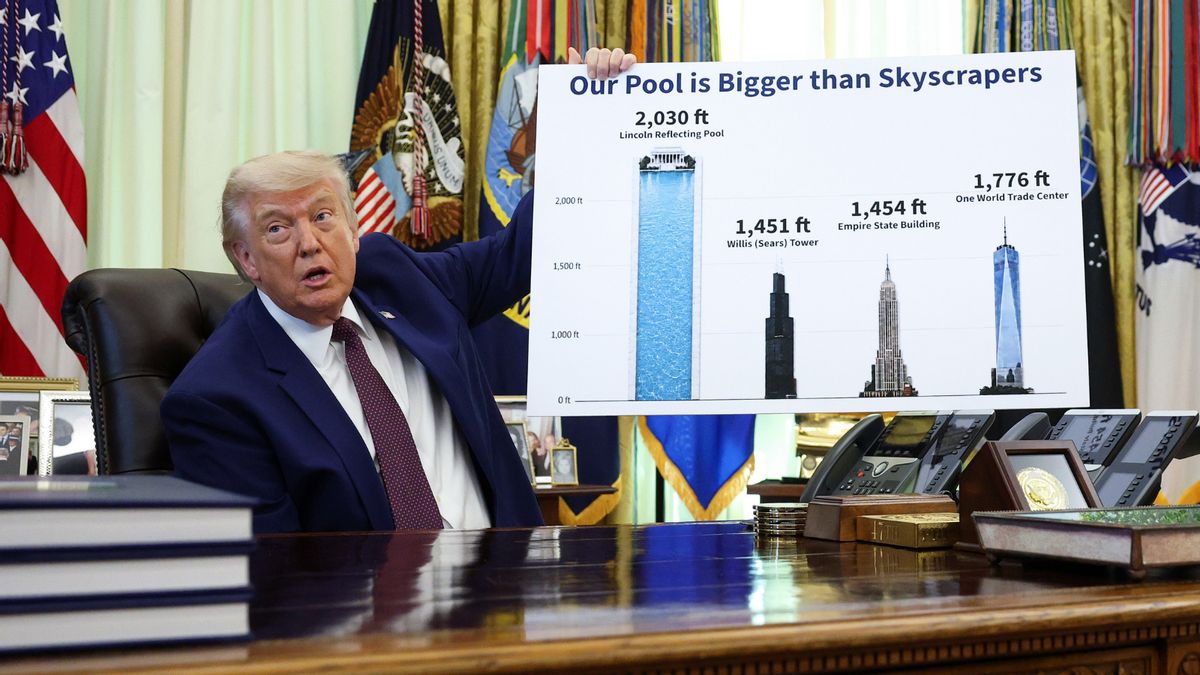 Trump flaunted accurate chart comparing reflecting pool to US skyscrapers