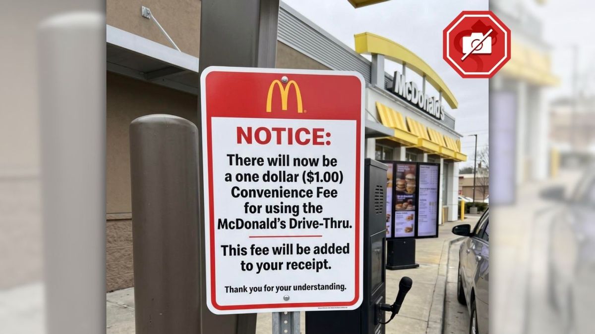 Is McDonald’s charging $1 ‘convenience fee’ for drive-thru?