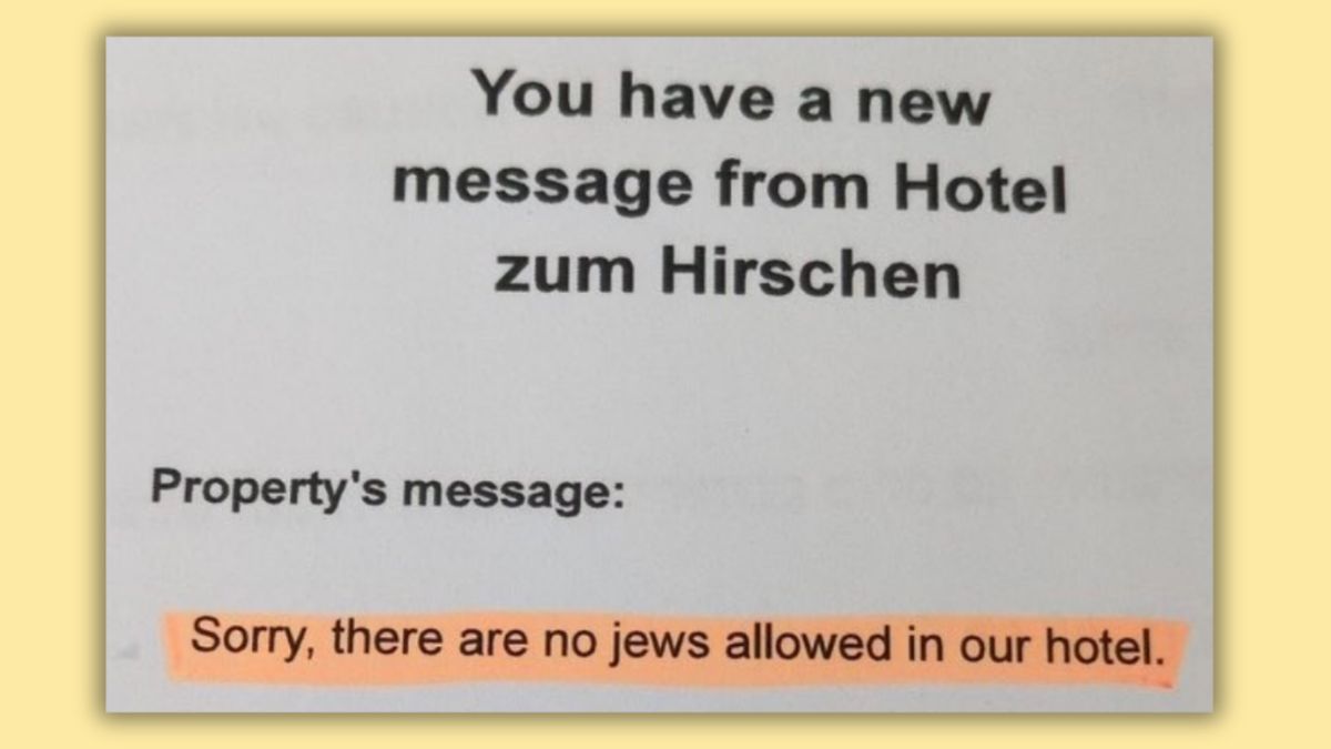 Did a German hotel send ‘no Jews allowed’ message to Israeli guest?