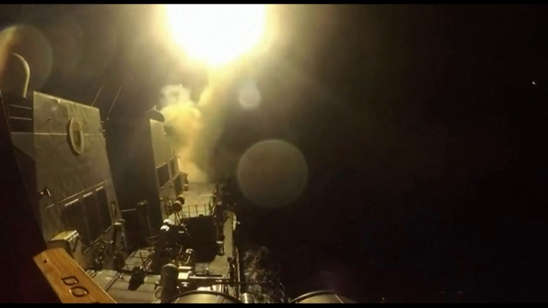 US releases video of warship firing missiles in strikes on Iran