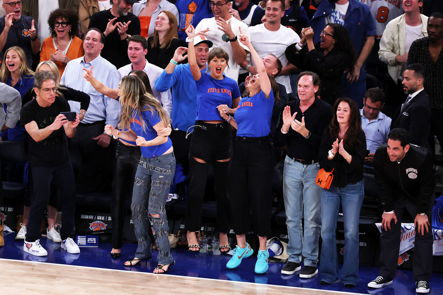 Swift, Chalamet, U.S. soccer team join wild New York celebrations after epic Knicks win