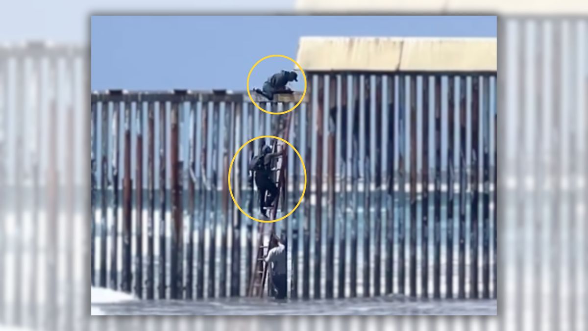 Did 2 migrants scale border wall using ladder? We investigated