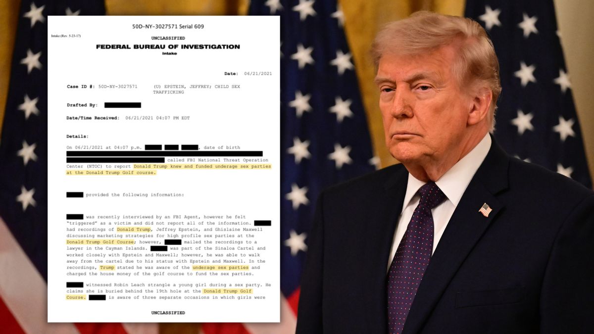 Unverified FBI tip alleged Trump knew of and funded ‘underage sex parties’ at golf course