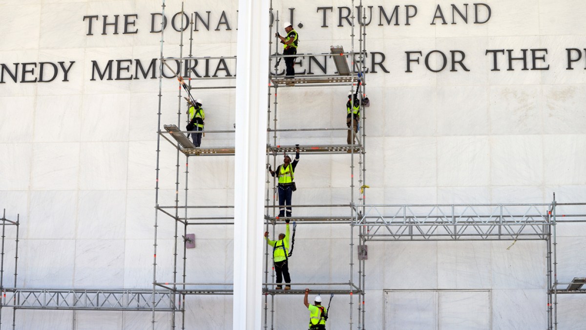 Judge keeps order in place to remove Trump’s name from Kennedy Center