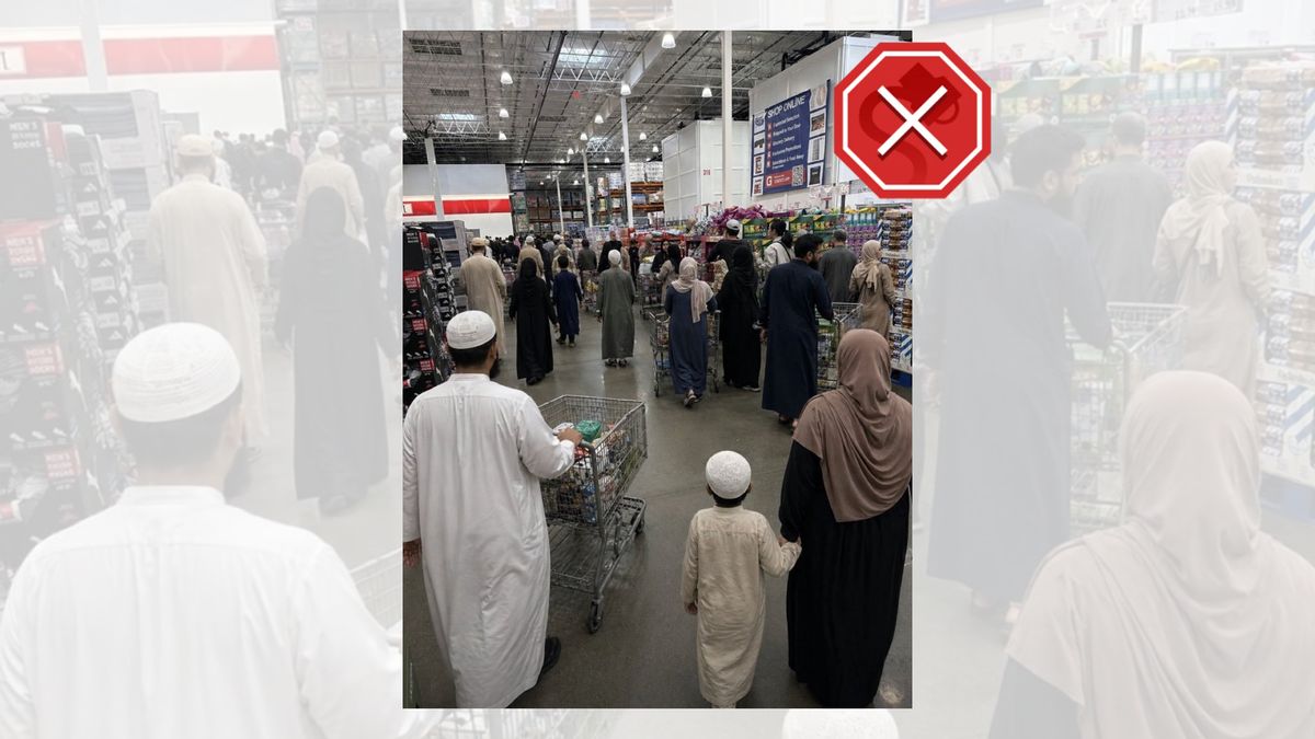 Does image show Texas Costco with all Muslim customers? Don’t be fooled