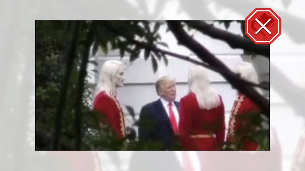 Fake images of Trump with ‘Nordic aliens’ make the rounds online