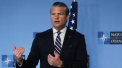 Hegseth renews Nato criticism and says US will review presence in Europe