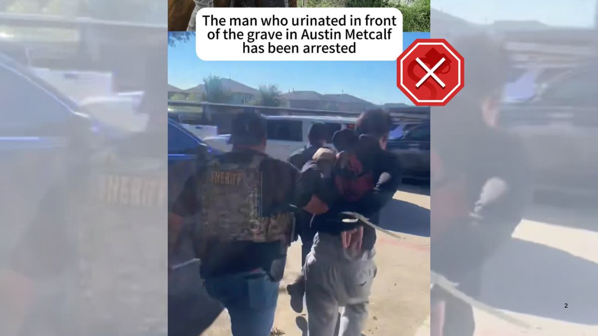 No proof police arrested anyone for urinating on Austin Metcalf’s grave