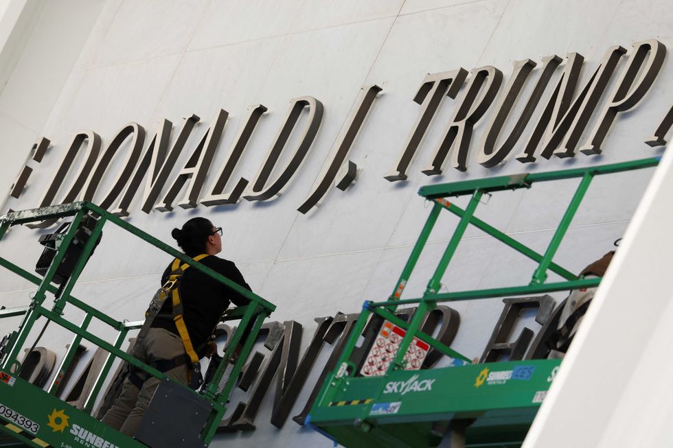 ‘Trying to hide’: Kennedy Center refuses to take tarps off where Trump’s name was removed
