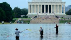 Former Olympian denies vandalising Washington Reflecting Pool after arrest