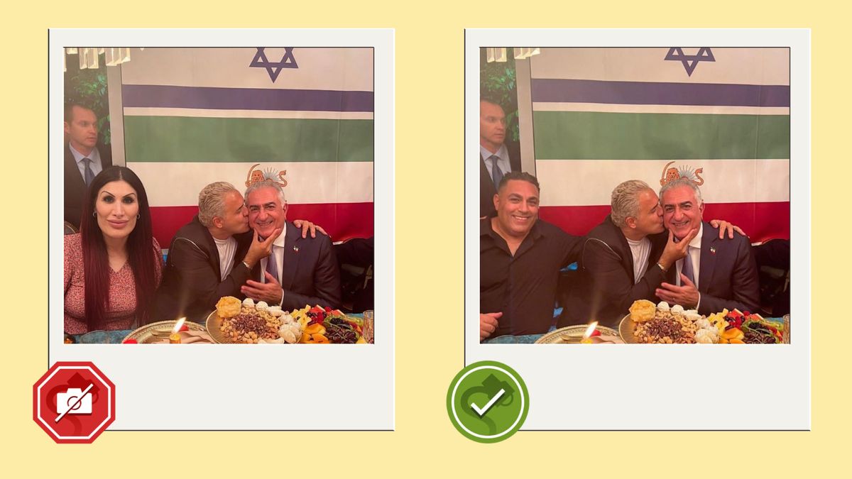 Altered image fuels false claim Laura Loomer attended Reza Pahlavi’s birthday party