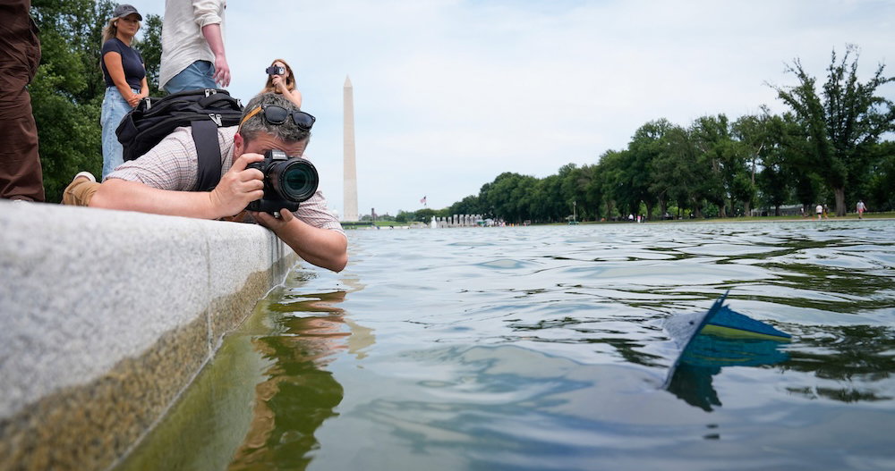 Trump promised images showing vandals harming the Reflecting Pool.  He still hasn’t provided any.