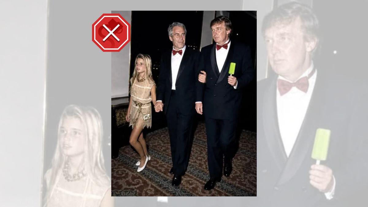 Don’t fall for fake image of Donald and Ivanka Trump with Epstein