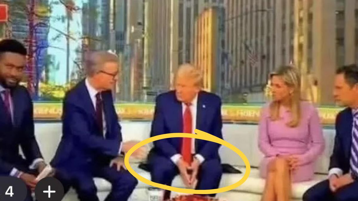 Trump wasn’t sitting on towel during Fox News interview. Here’s what you’re actually seeing