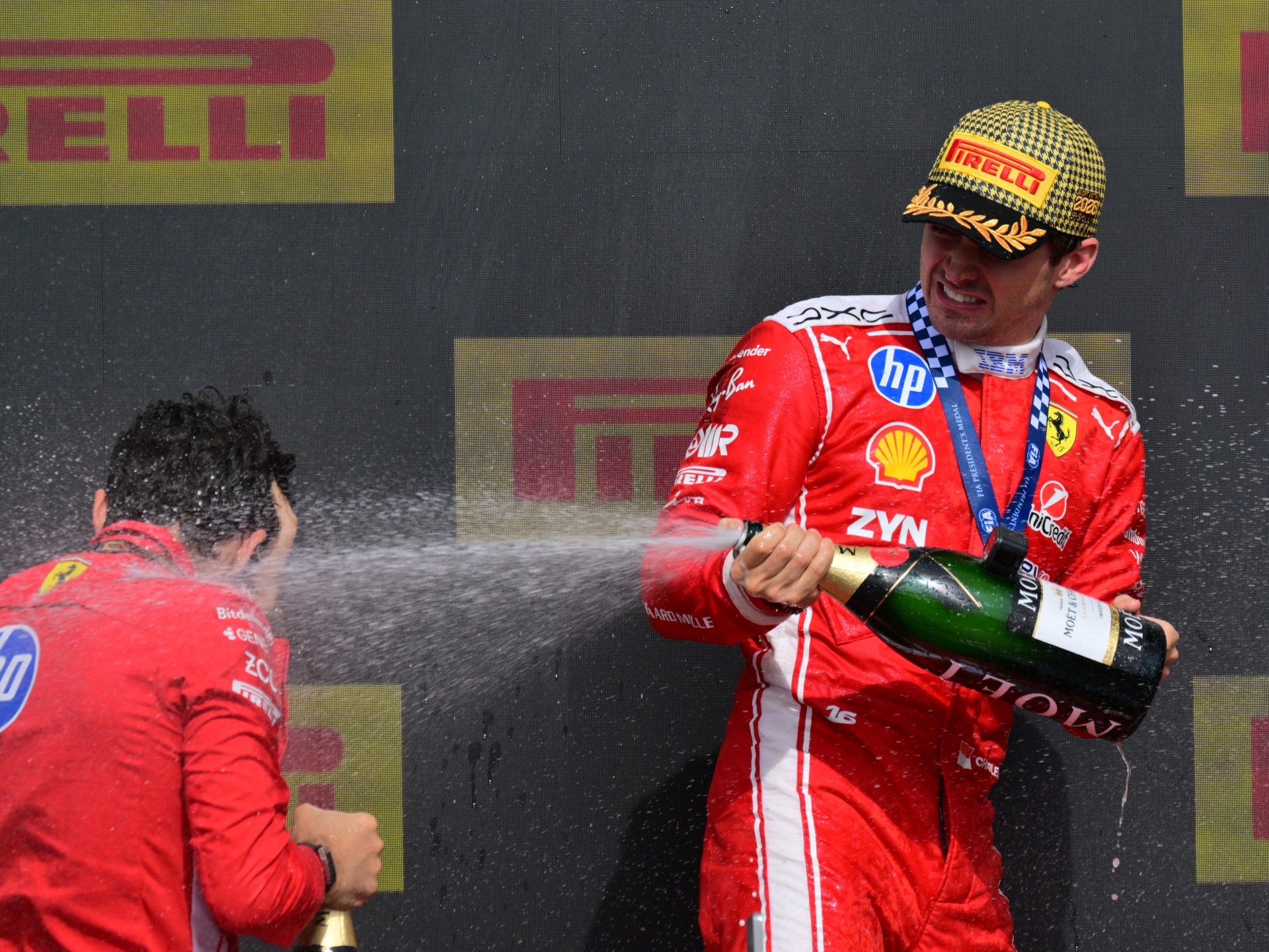 Charles Leclerc wins F1 British Grand Prix behind the safety car